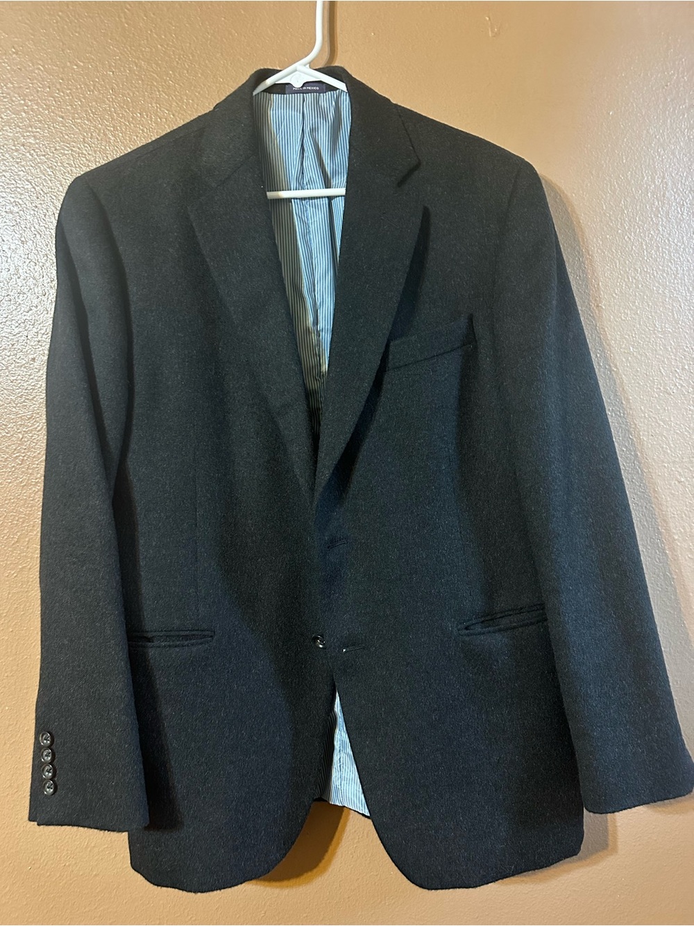Stafford Men's Charcoal Black Sport Coat
